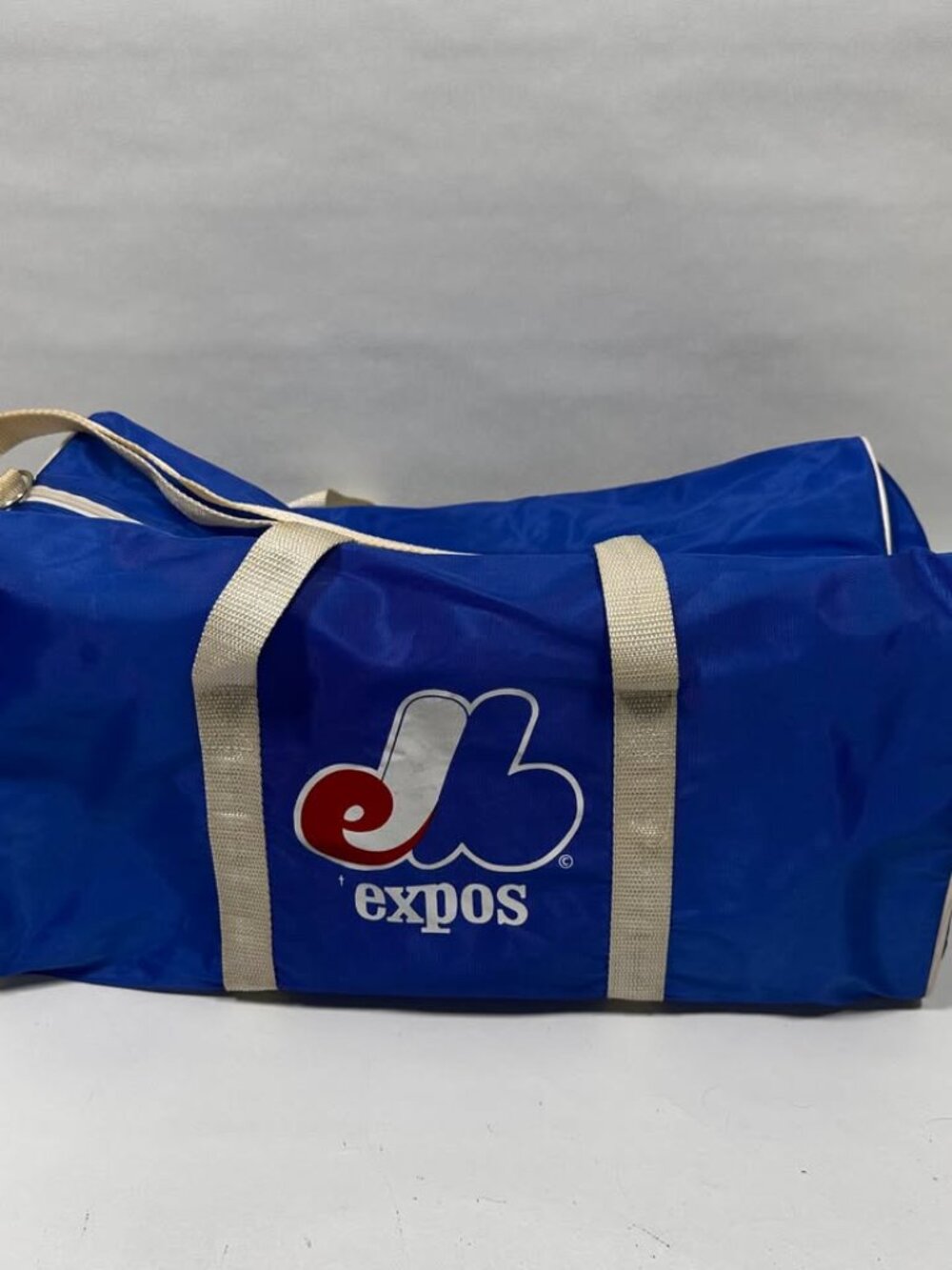 Vintage 90s Montreal Expos Duffle Bag Blue MLB Hostess Promo Travel